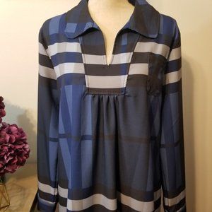Blue striped dress